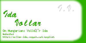 ida vollar business card